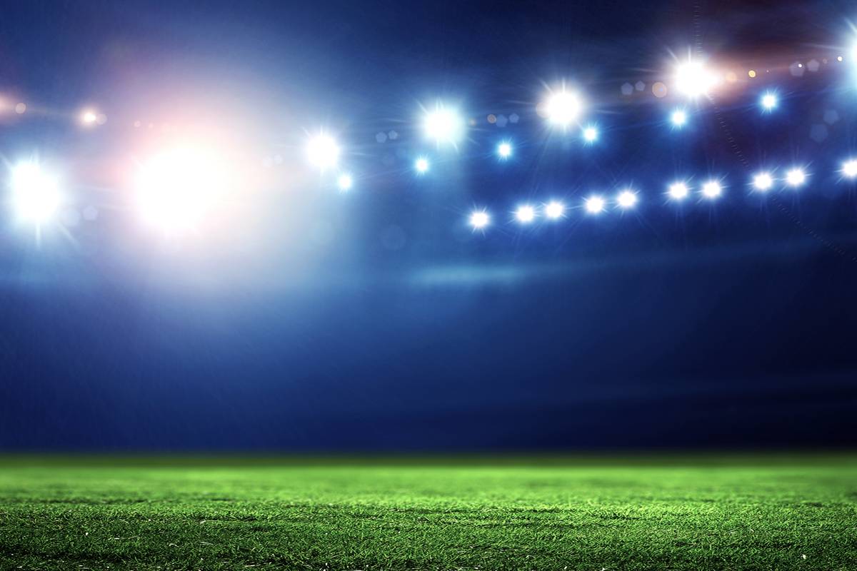 Floodlit eleven-a-side match